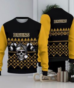 Boston Bruins Fans Skull Cold Knitted Christmas Sweater