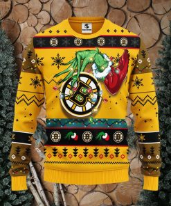 Boston Bruins Grinch Christmas Ugly Sweater