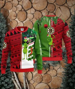 Boston Bruins Grinch & Scooby doo Christmas Ugly Sweater