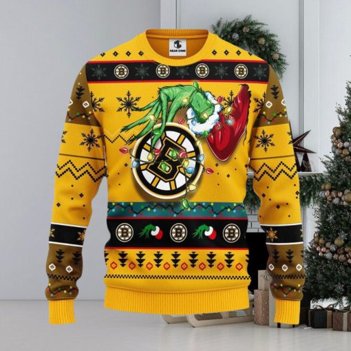 Boston Bruins Grinch Xmas Ugly Christmas Sweater Best Christmas Gift Ideas