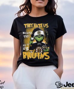 Boston Bruins Ice Hockey Team They Hate Us Because They Ain_t Us Bruins Grinch Christmas Holidays Hoodie T Shirts