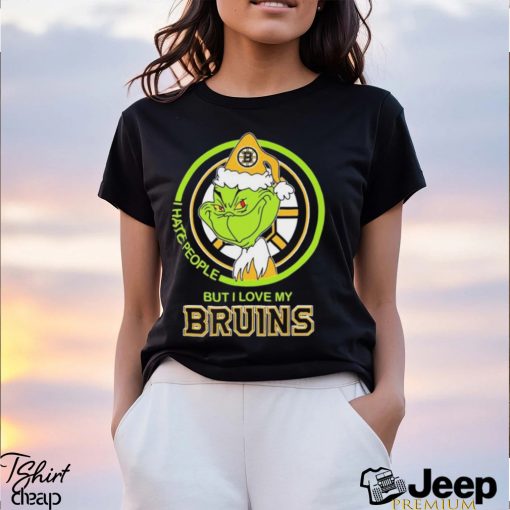 Boston Bruins NHL The Grinch I Hate People But I Love My Boston Bruins Shirt