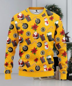 Boston Bruins Santa Claus Snowman Xmas Ugly Christmas Sweater Best Christmas Gift Ideas