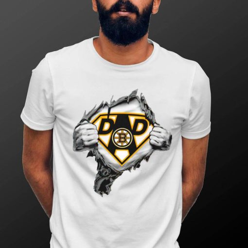 Boston Bruins Super Dad inside me logo shirt