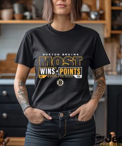 Boston Bruins most ever nhl wins and points t shirt