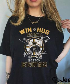 Boston Bruins win hug repeat signatures 2023 shirt