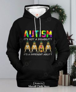 Boston Celtics Autism Its Not A Disability It A Different Ability Jogger Hoodie Sweatshirt 3D