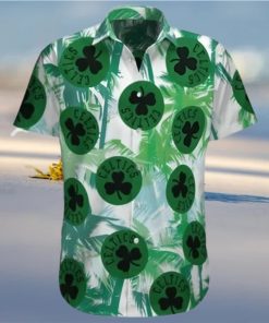 Boston Celtics Beach Coconut Tree Pattern Hawaiian Shirt