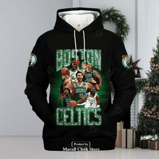 Boston Celtics Black Style V1 Jogger Hoodie Sweatshirt 3D