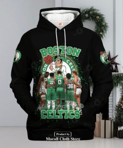 Boston Celtics Black Style V2 Jogger Hoodie Sweatshirt 3D