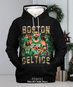 Boston Celtics Black Style V3 Jogger Hoodie Sweatshirt 3D