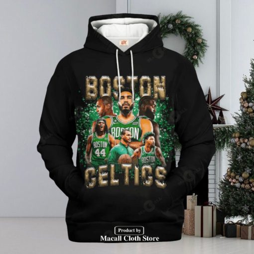 Boston Celtics Black Style V3 Jogger Hoodie Sweatshirt 3D