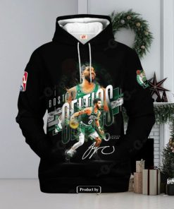 Boston Celtics Black Style V4 Signatures Jogger Hoodie Sweatshirt 3D