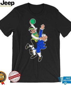 Boston Celtics Dunk Philadelphia 76ers mascot shirt