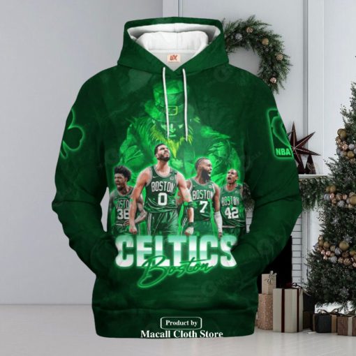 Boston Celtics Green Jogger Design Hoodie Sweatshirt 3D