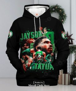 Boston Celtics Jayson Tatum Black New Style Jogger Hoodie Sweatshirt 3D