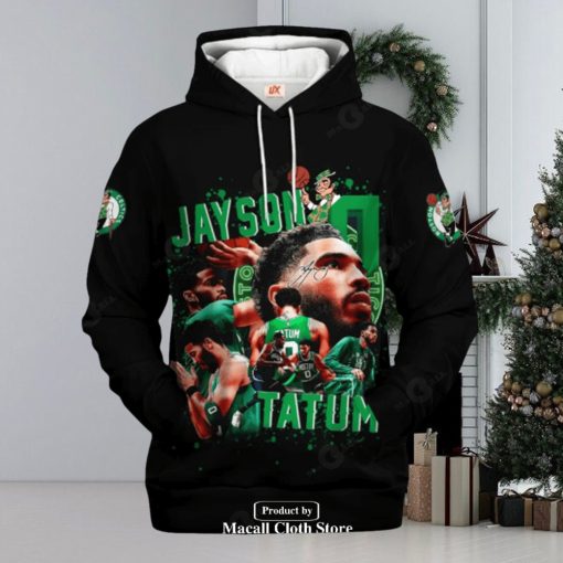 Boston Celtics Jayson Tatum Black New Style Jogger Hoodie Sweatshirt 3D