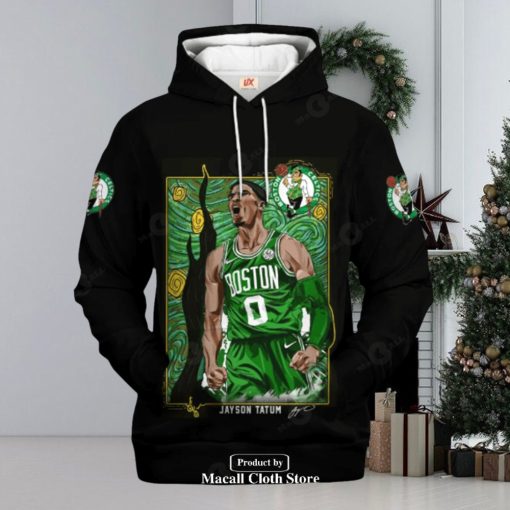 Boston Celtics Jayson Tatum Black Style Jogger Hoodie Sweatshirt 3D