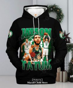 Boston Celtics Jayson Tatum Signatures Jogger Design Hoodie Sweatshirt 3D