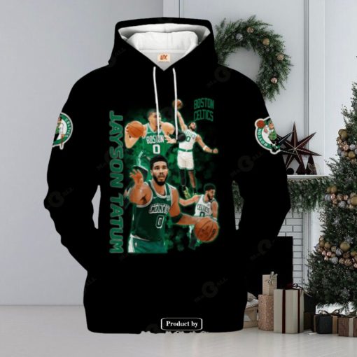 Boston Celtics Jayson Tatum V1 Black Style Jogger Hoodie Sweatshirt 3D