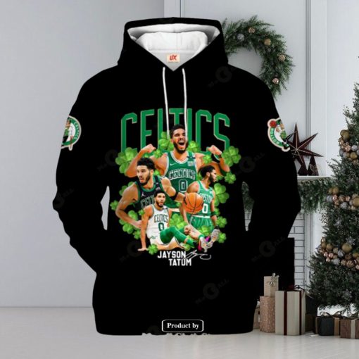 Boston Celtics Jayson Tatum V2 Black Style Jogger Hoodie Sweatshirt 3D