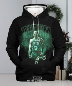 Boston Celtics Jayson Tatum V3 Black Style Jogger Hoodie Sweatshirt 3D