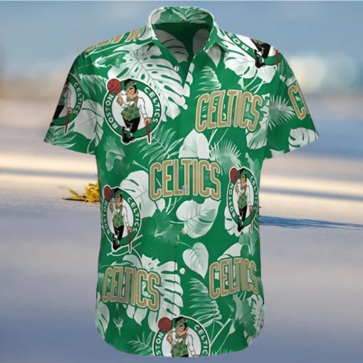 Boston Celtics Logo Tropical Hawaiian Shirt