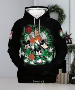 Boston Celtics Mickey Mouse Basketball Best Players Design Hoodie Sweatshirt 3D