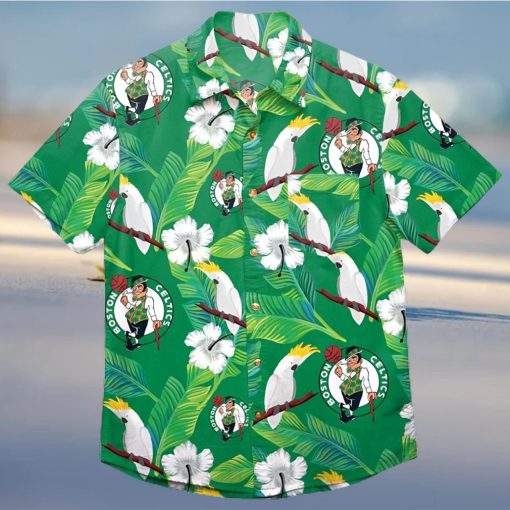 Boston Celtics NBA Mens Floral Hawaiian Shirt