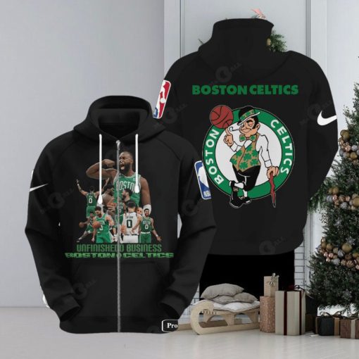 Boston Celtics NBA Unfinishedo Business 2023 Black Hoodie Sweatshirt 3D