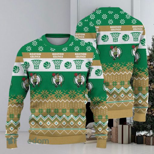 Boston Celtics National Basketball Association Ugly Christmas Sweater All Over Printed 3D Sweater