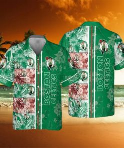 Boston Celtics National National Basketball Association 2023 Hibiscus Pattern V1 AOP Hawaiian Shirt