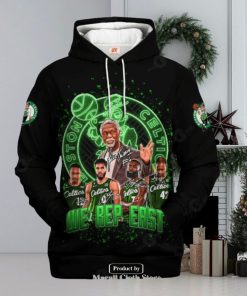 Boston Celtics We Rep Fast Black Signatures V2 Jogger Hoodie Sweatshirt 3D