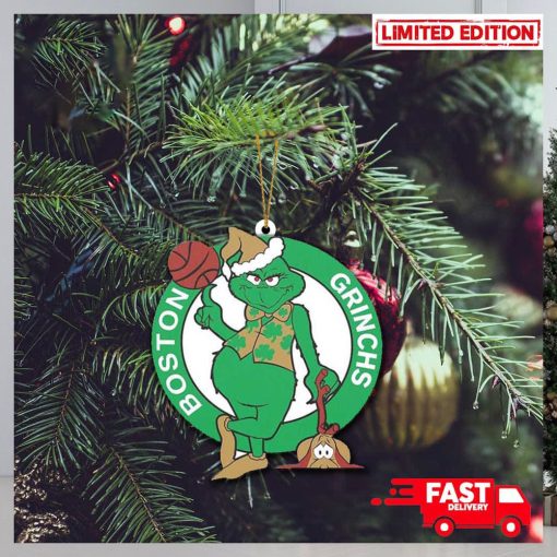 Boston Celtics x Grinch Chirtmas 2023 Gift For Fans NBA Tree Decorations Ornament