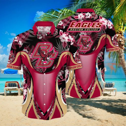 Boston College Eagles NCAA Hawaiian Shirt Sunsets Aloha Shirt