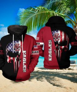 Boston College Eagles NCAA US Flag Skull 3D Printed Hoodie