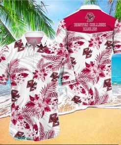 Boston College Eagles Tropical Hibiscus Pattern Trending Summer Gift Hawaiian Shirt