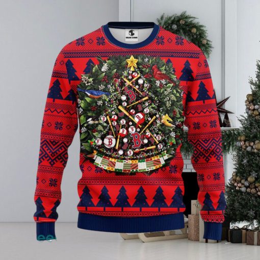 Boston Red Sox Christmas Tree Ugly Sweater