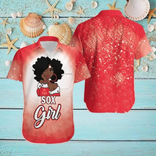 Boston Red Sox Girl African Girl MLB Team Hawaiian Shirt MLB Fans