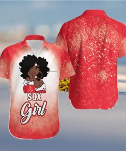 Boston Red Sox Girl African Girl MLB Team Hawaiian Shirt