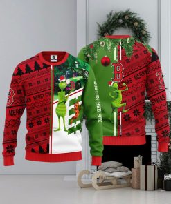 Boston Red Sox Grinch & Scooby doo Christmas Ugly Sweater 1