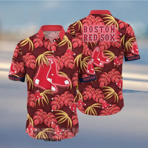 Boston Red Sox MLB Floral Full Printed Hawaiian Shirt