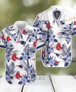 Boston Red Sox MLB Hawaiian Shirt Hibiscus Flower Pattern Aloha Shirt