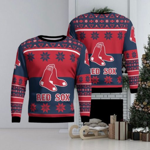 Boston Red Sox Winter Ugly Christmas Sweater Gift Holidays