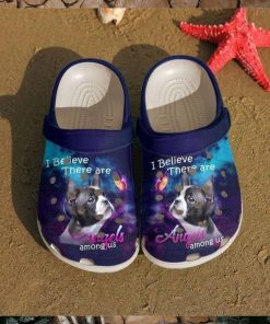 Boston Terrier Angels Among Us Crocs Classic Clogs Shoes