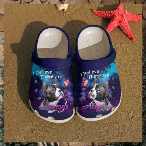 Boston Terrier Angels Among Us Crocs Classic Clogs Shoes