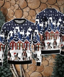 Boston Terrier Family Christmas Unisex Ugly Sweater