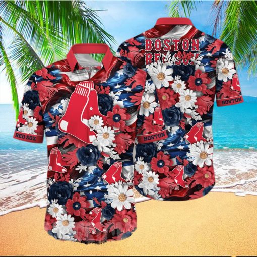 Boston_Red_SoxBoston Red Sox MLB Independence Day All Over Print Classic Hawaiian Shirt