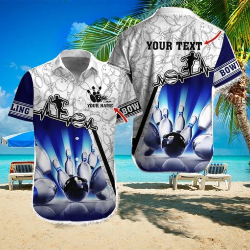 Bowling And Bowling Pattern Personalized Name Hawaiian Shirt For Men And Women hawaiian shirt