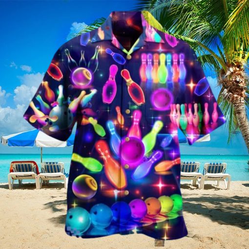 Bowling Rainbow Neon Style Limited Edition Hawaiian Shirt Best Gift